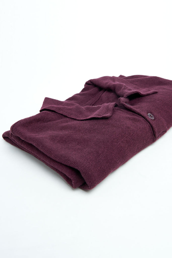 GRP Knitwear 2-Button-Polo PL 10 Linen Knit Bordeaux