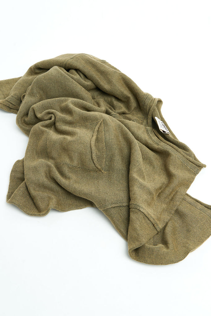 GRP Knitwear Neo Henley PL 10 Linen Knit Military Green