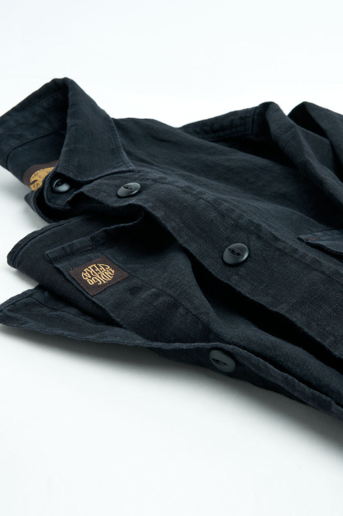 Indigofera Jeans Delray Shirt Linen Canvas Marshall Black