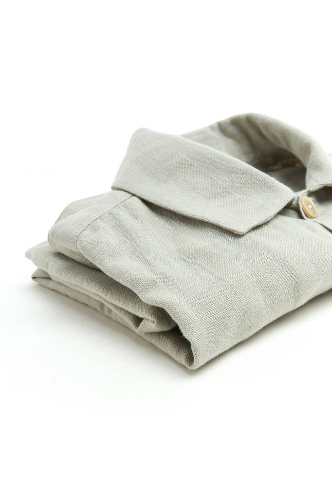 Salvatore Piccolo Overshirt Muslin Stripes Faded Mint | SUNSETSTAR