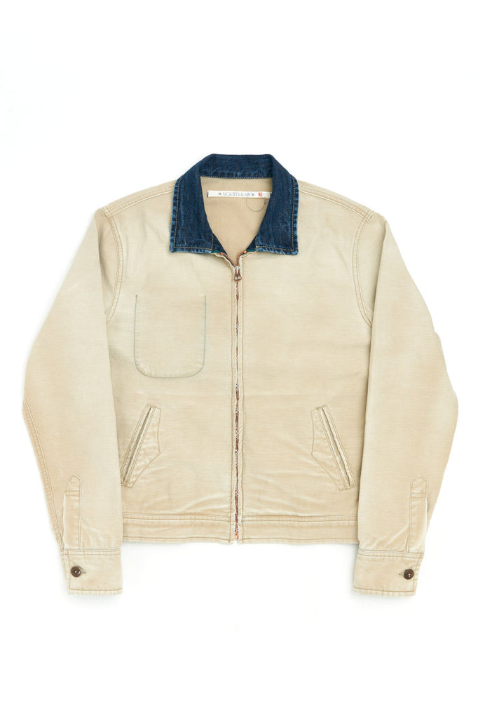 Scarti Lab Cropped Zip Jacket 713-SG824 Satin Beige | SUNSETSTAR