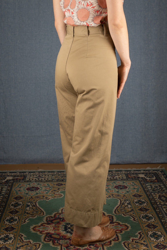 Scarti Lab High Waist Pants W900-SH473 Herringbone Sand
