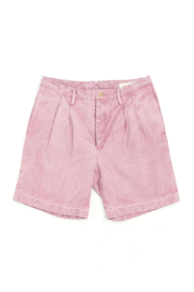 Seuvas 2-Tuck Shorts 10oz Canvas Sakura Dyed | SUNSETSTAR
