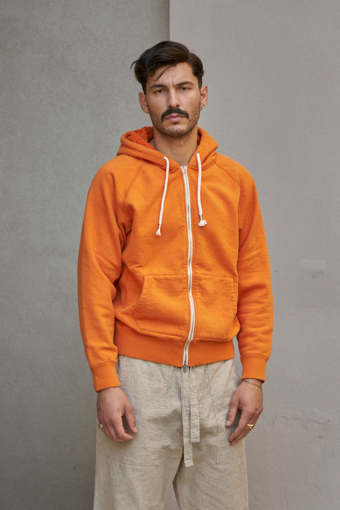 Wonder Looper Zip Hoodie Super Looper French Terry Orange | SUNSETSTAR