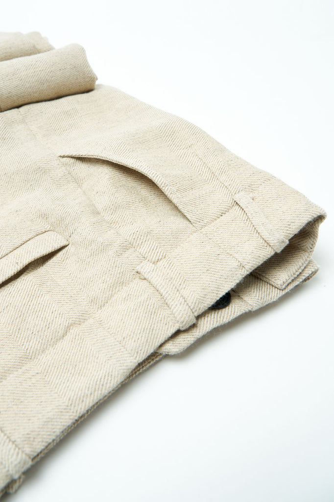 ABCL Garments Wide Pants Hemp/Wool/Cotton Stone