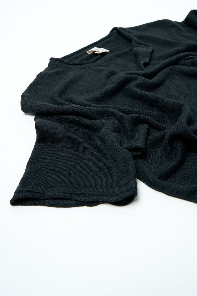 GRP Knitwear Neo Henley PL 10 Linen Knit Black