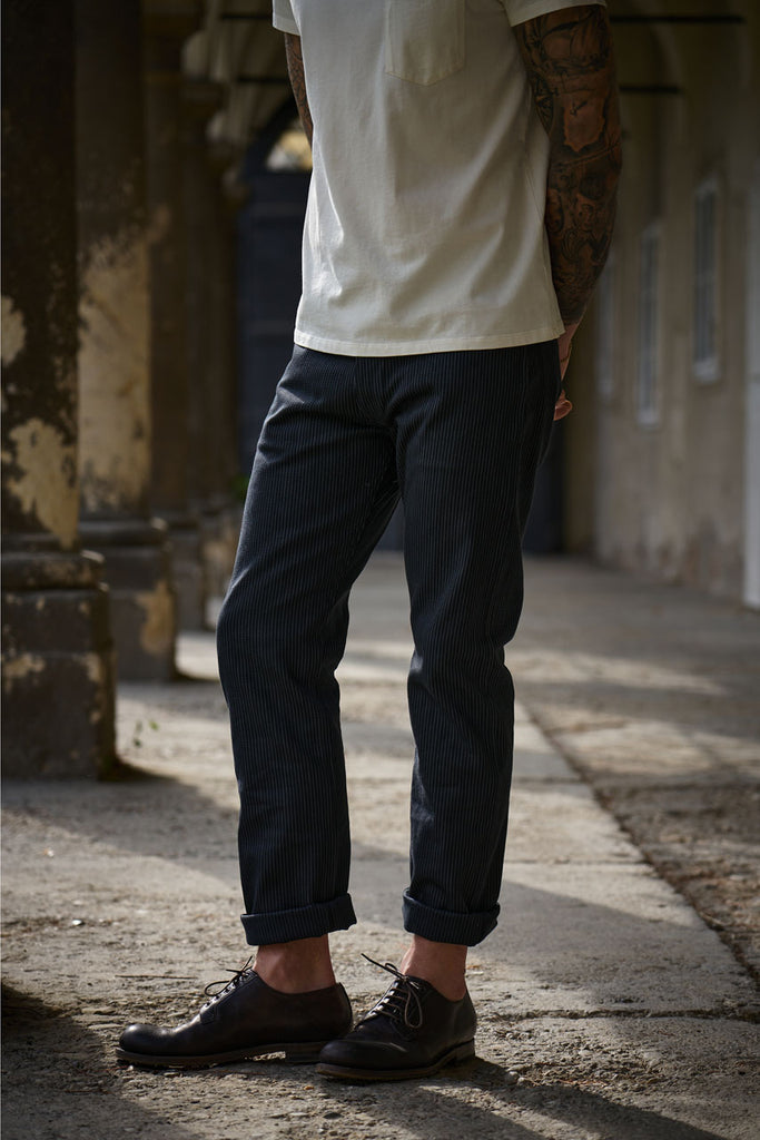Indigofera Jeans Swearengen Pants Hickory Stripe Black / Grey