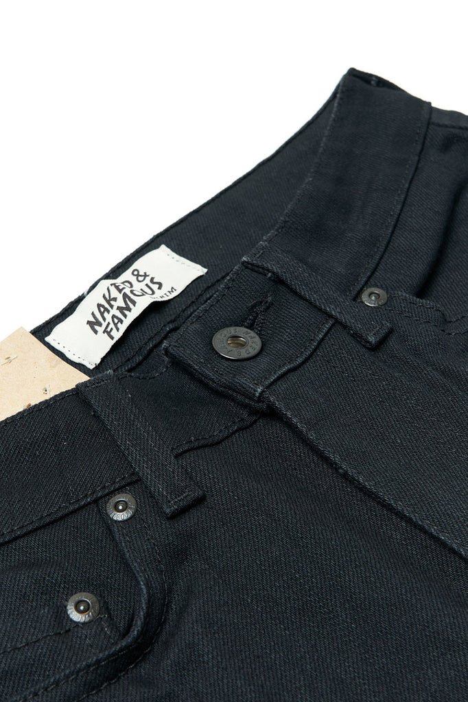 Naked & Famous Denim "The High Skinny" Black Power Stretch