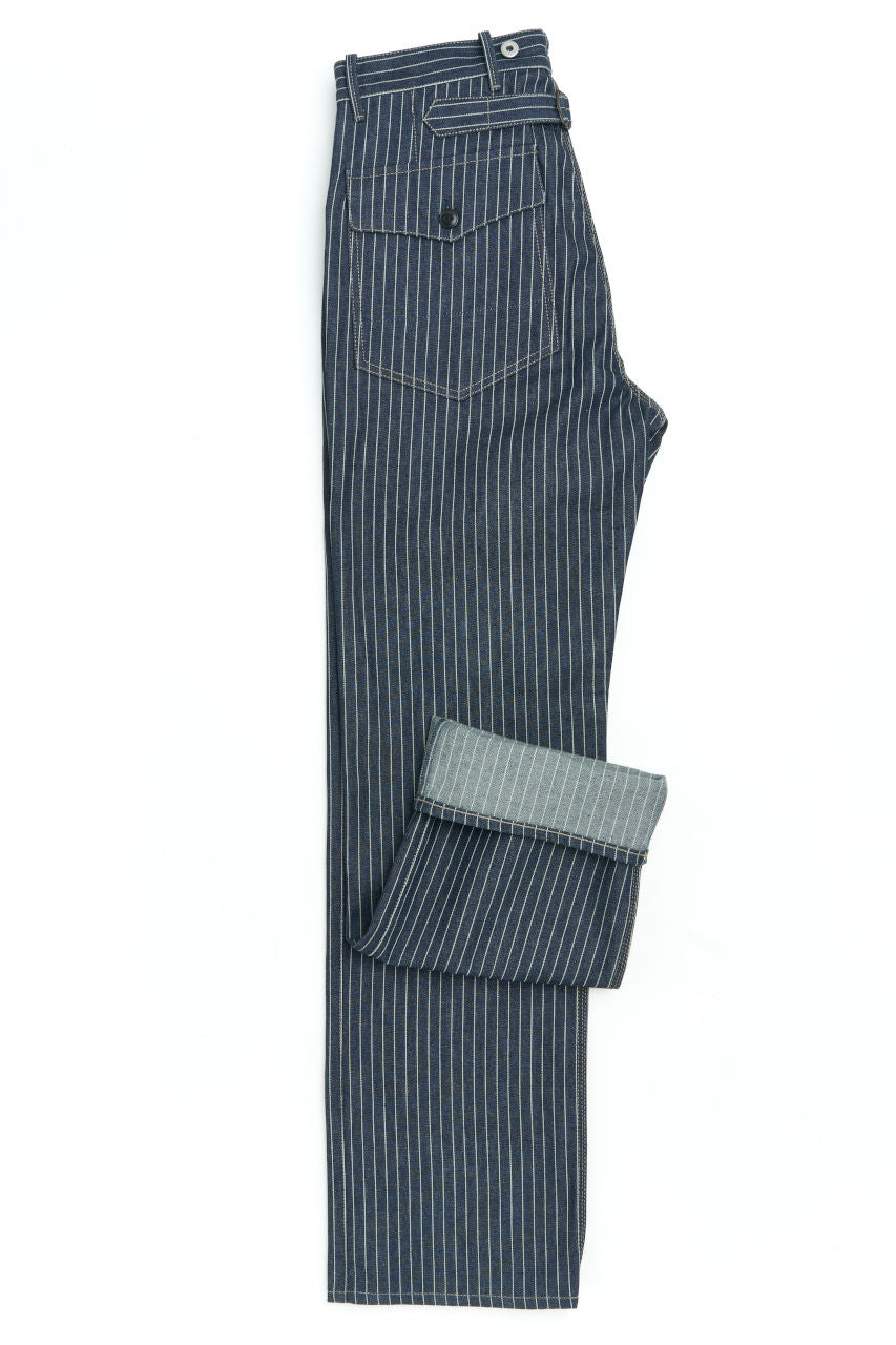 Blue Blanket Jeans Waist Overall IJ1-JP03 Pinstripe Denim