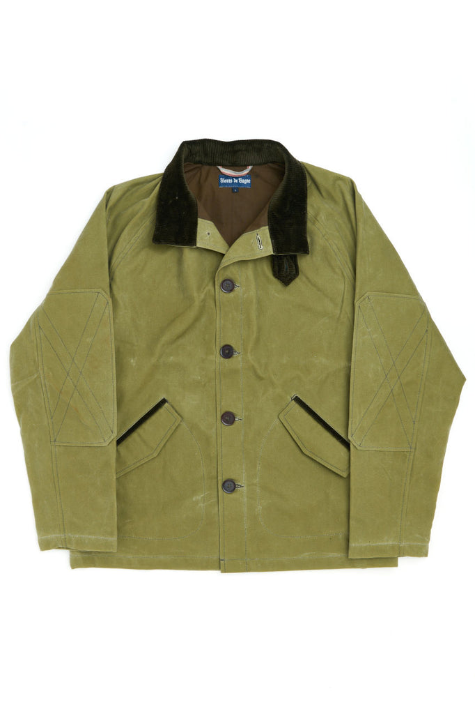 Fleurs de Bagne Le Falot Wax Jacket Olive
