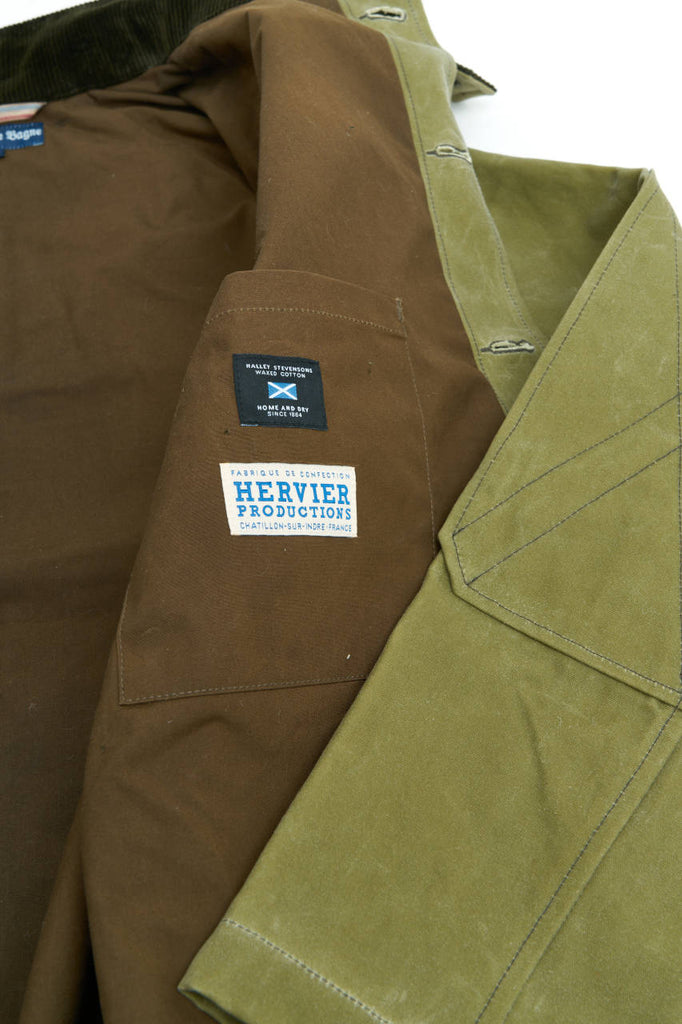 Fleurs de Bagne Le Falot Wax Jacket Olive