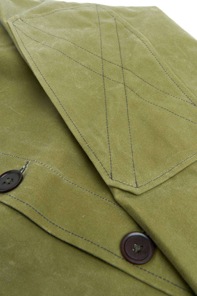 Fleurs de Bagne Le Falot Wax Jacket Olive