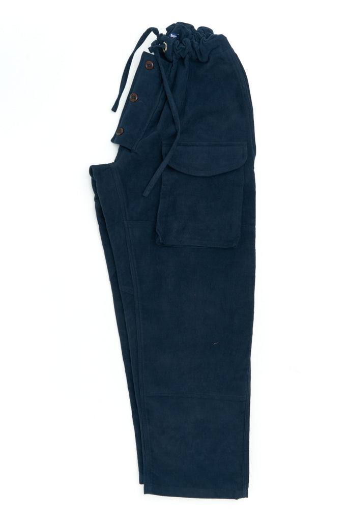 Fleurs de Bagne Submariner Pants Moleskin Navy