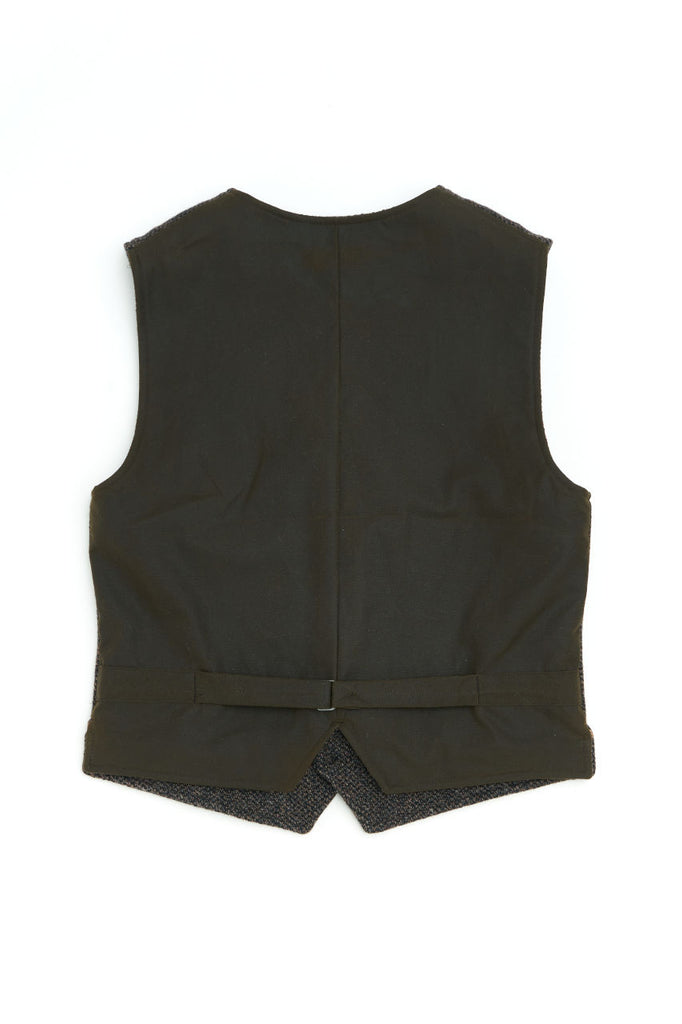 Fleurs De Bagne Wool Vest "Le Milord" Chine Chocolat