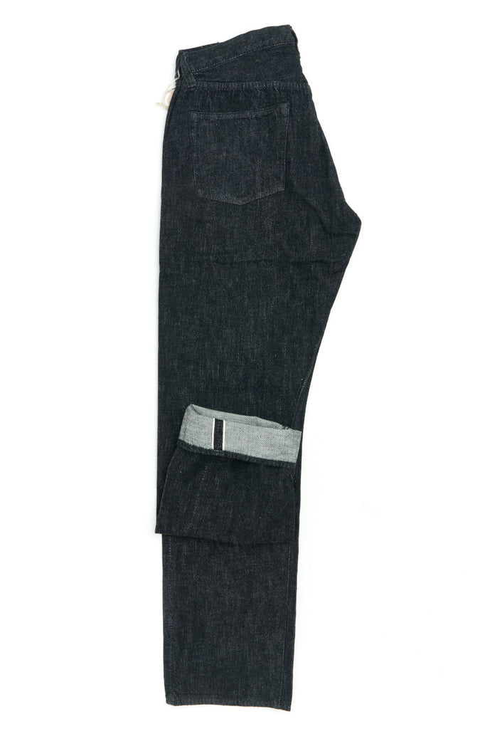 Fullcount 1101BKSS Straight Black Selvedge Denim 11.5oz