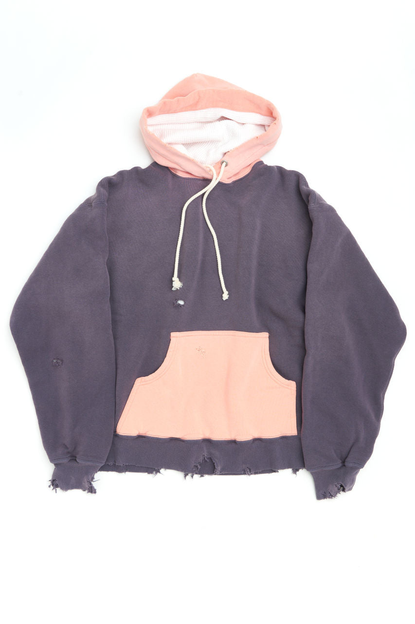 Fullcount 3770 Fading Double Face Hoodie Eggplant/Pink | SUNSETSTAR