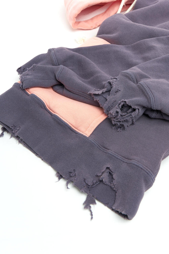 Fullcount 3770 Fading Double Face Hoodie Eggplant/Pink