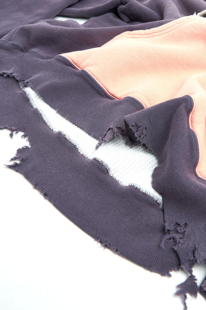 Fullcount 3770 Fading Double Face Hoodie Eggplant/Pink