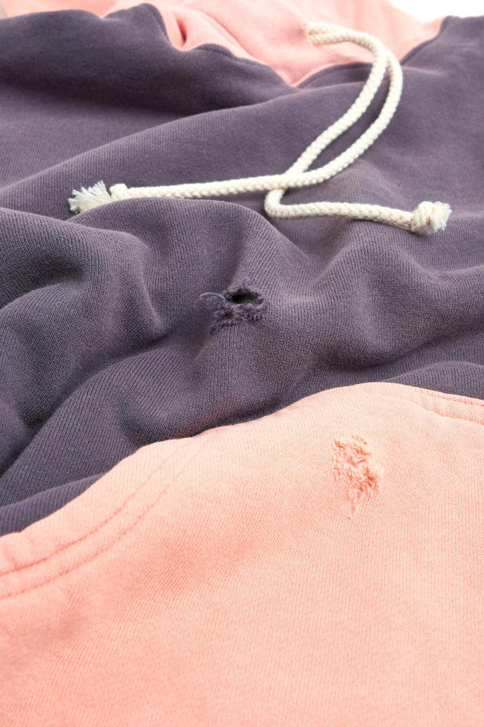 Fullcount 3770 Fading Double Face Hoodie Eggplant/Pink