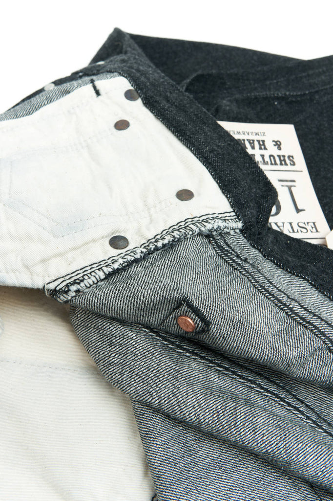 Fullcount 1101BKSS Straight Black Selvedge Denim 11.5oz