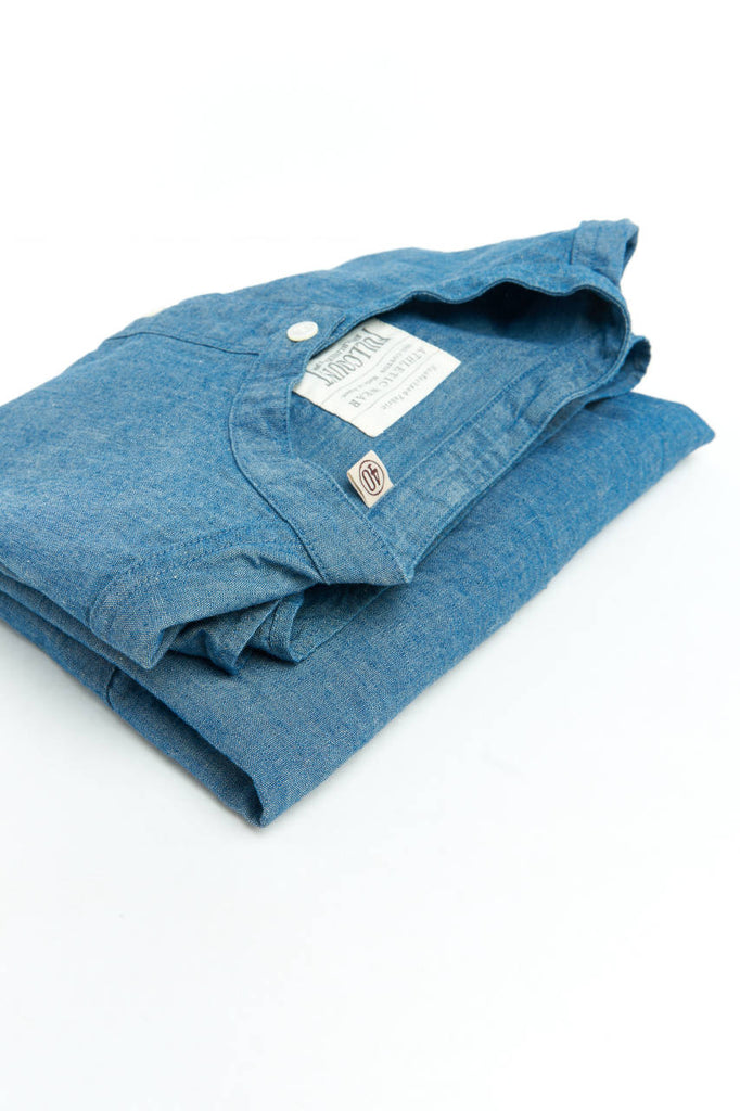 Fullcount Stand Collar Shirt 4900-21 Chambray