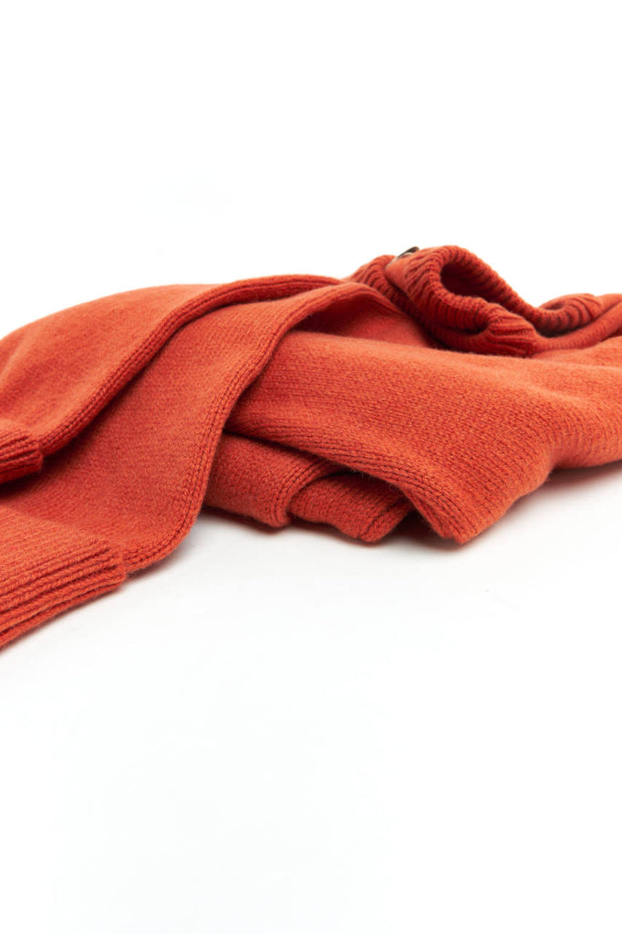 GRP Knitwear Crew Neck Sweater Merino/Cashmere Blend Orange