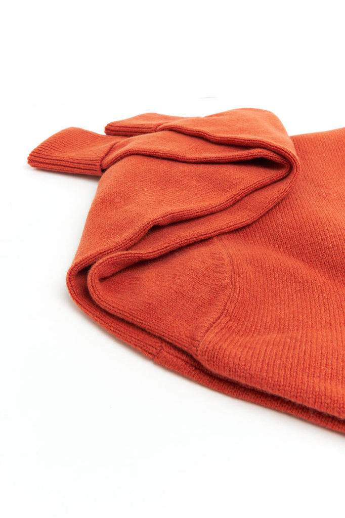 GRP Knitwear Crew Neck Sweater Merino/Cashmere Blend Orange