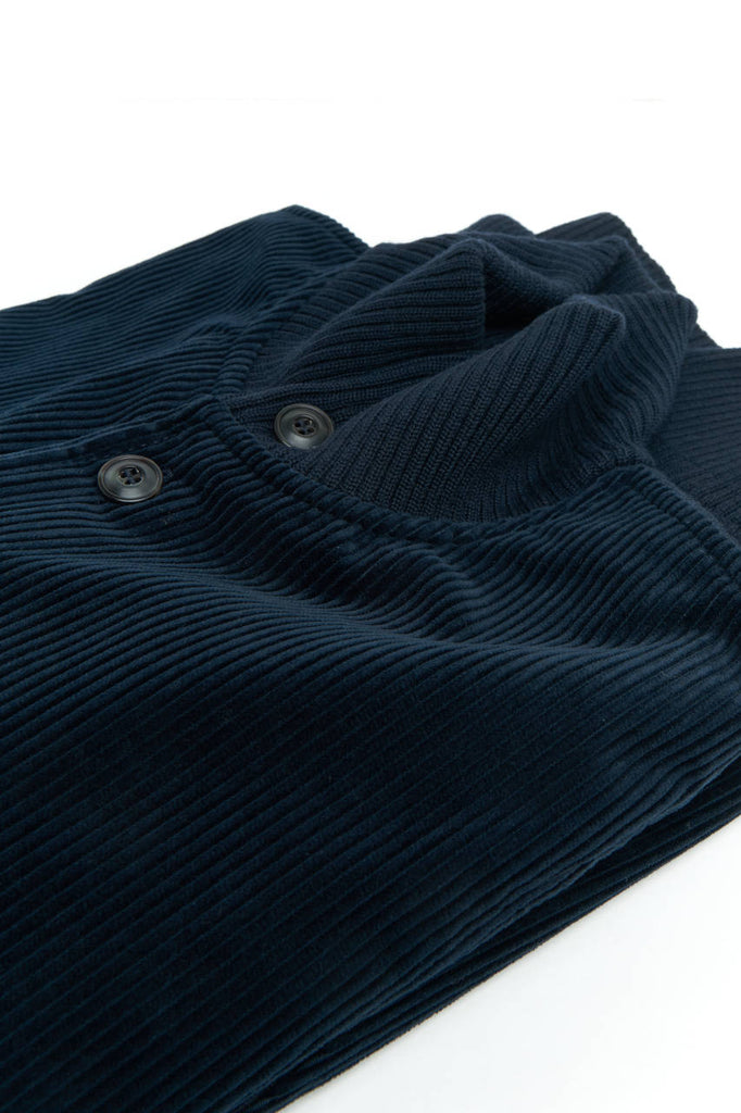 GRP Knitwear Button Jacket Corduroy/Merino Night Blue