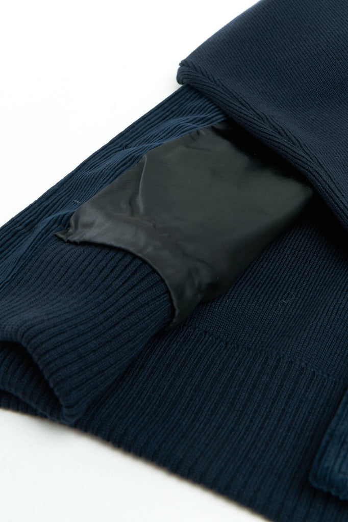 GRP Knitwear Button Jacket Corduroy/Merino Night Blue