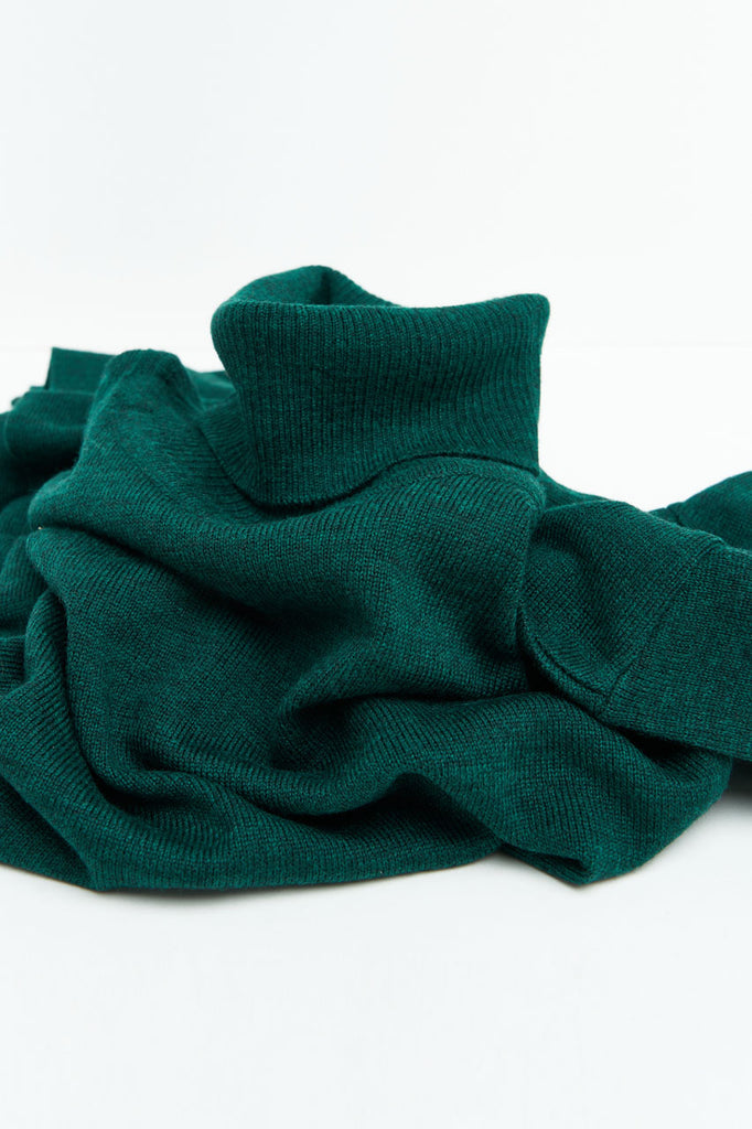 GRP Knitwear Fine Knit Roll Neck SF TEC 1 Merino Emerald Green