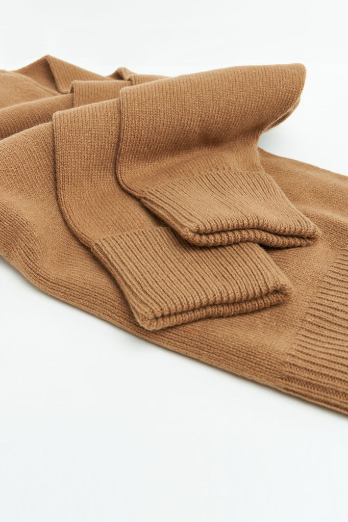 GRP Knitwear Mock Neck Sweater Merino/Cashmere Blend Camel