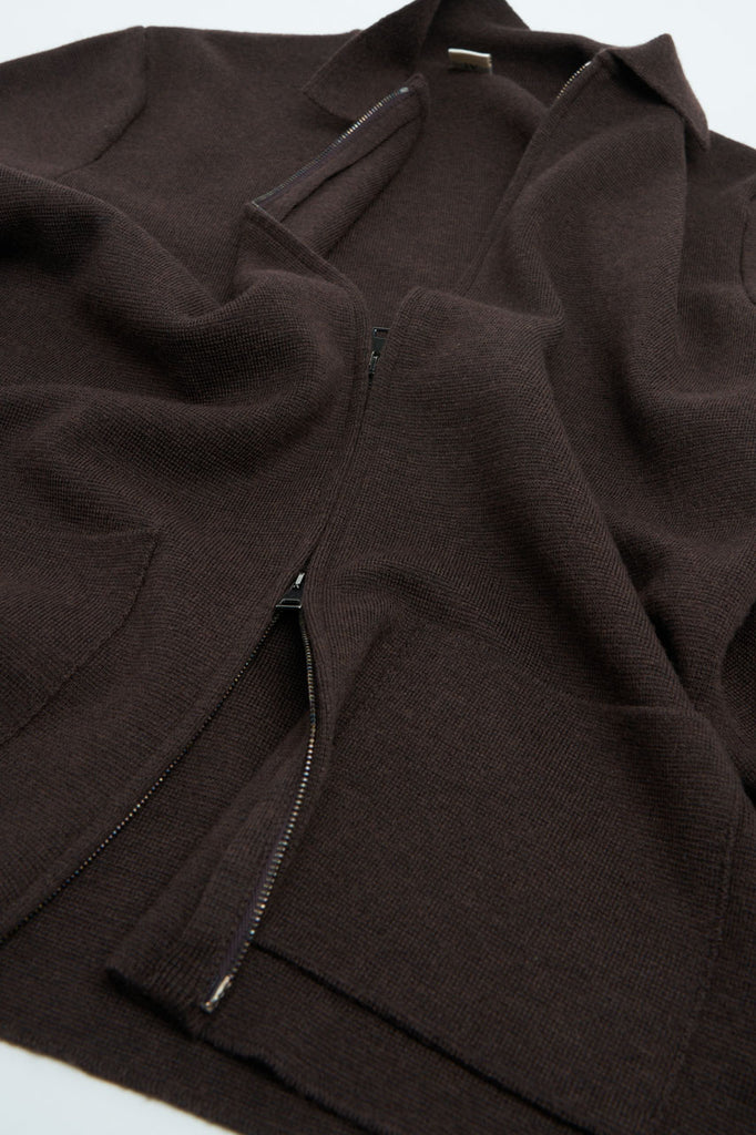 GRP Knitwear Zip Jacket B 60 Merino Brown
