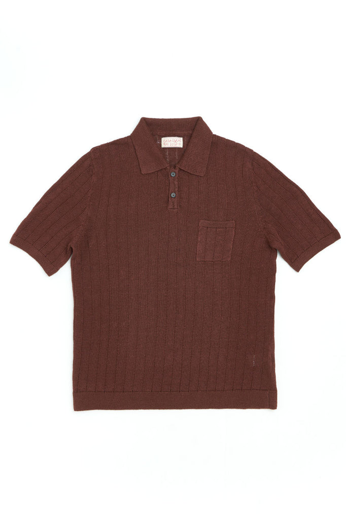 GRP X CASA-ISAAC Polo Linen Knit Cinnamon