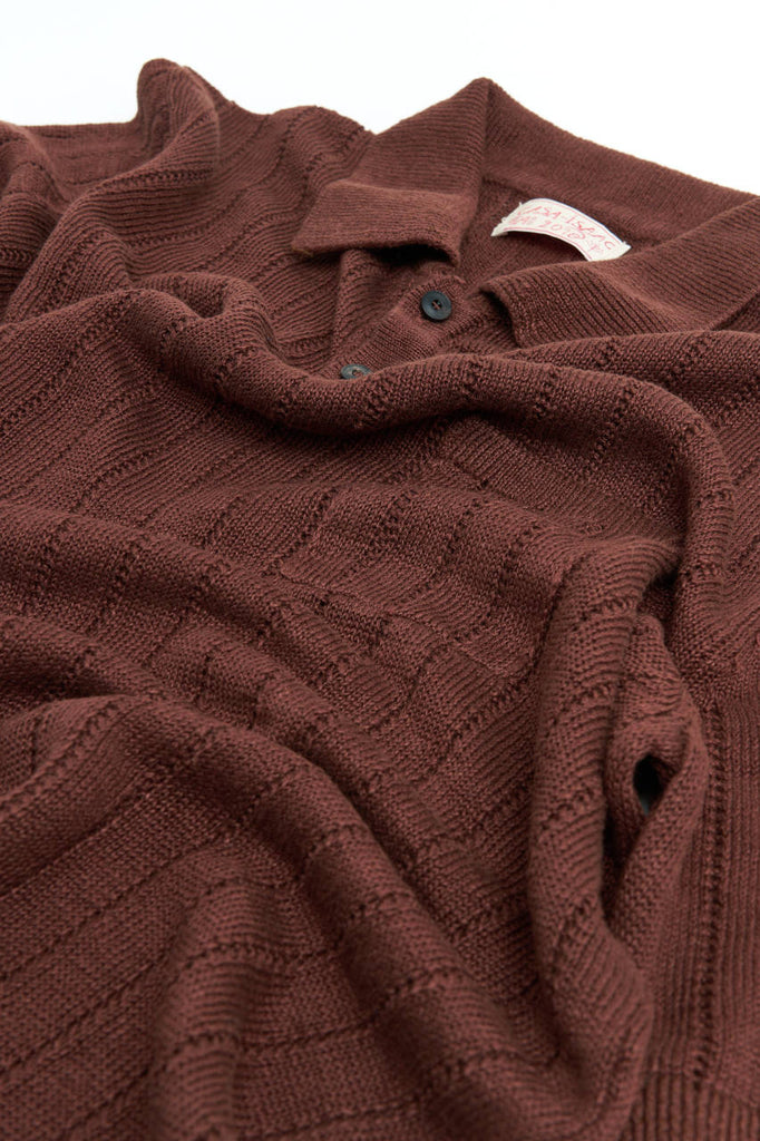 GRP X CASA-ISAAC Polo Linen Knit Cinnamon