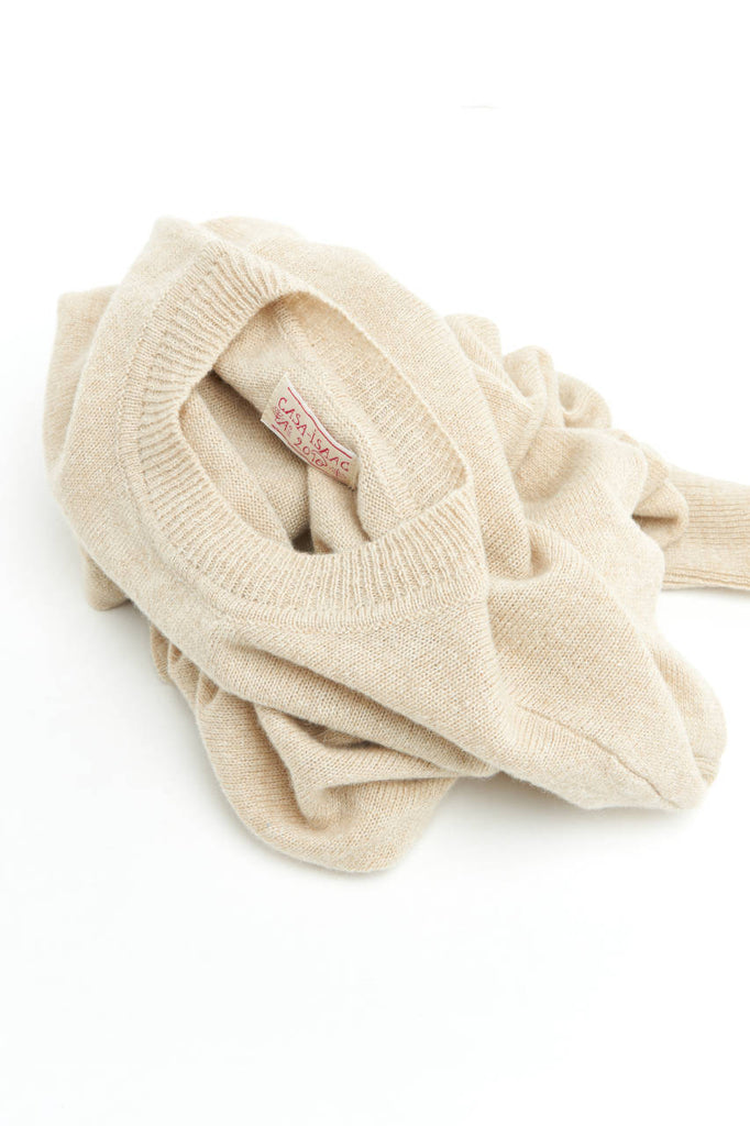 GRP X CASA-ISAAC Crew Neck Alpaca/Linen/Hemp Beige