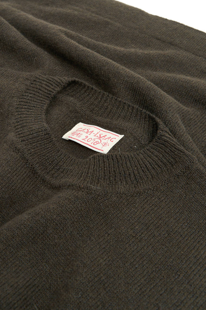 GRP X CASA-ISAAC Crew Neck Alpaca/Linen/Hemp Brown