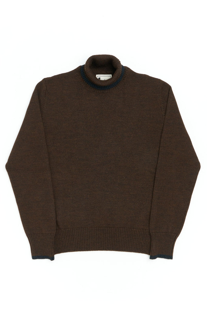 GRP x Max Rohr Merino Roll Neck Brown/Charcoal