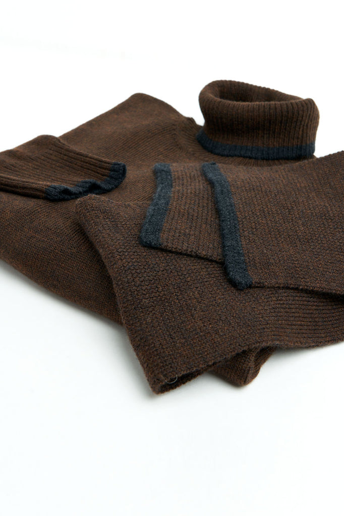 GRP x Max Rohr Merino Scarf Brown/Charcoal