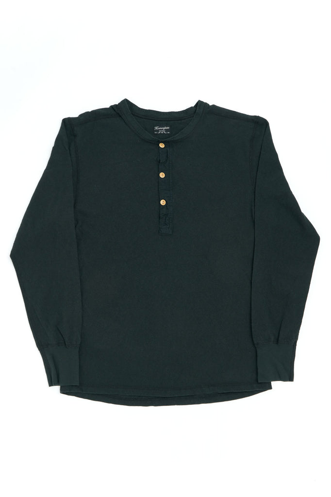 Homespun Knitwear Coalminer Henley Zimbabwe Jersey Aged Black