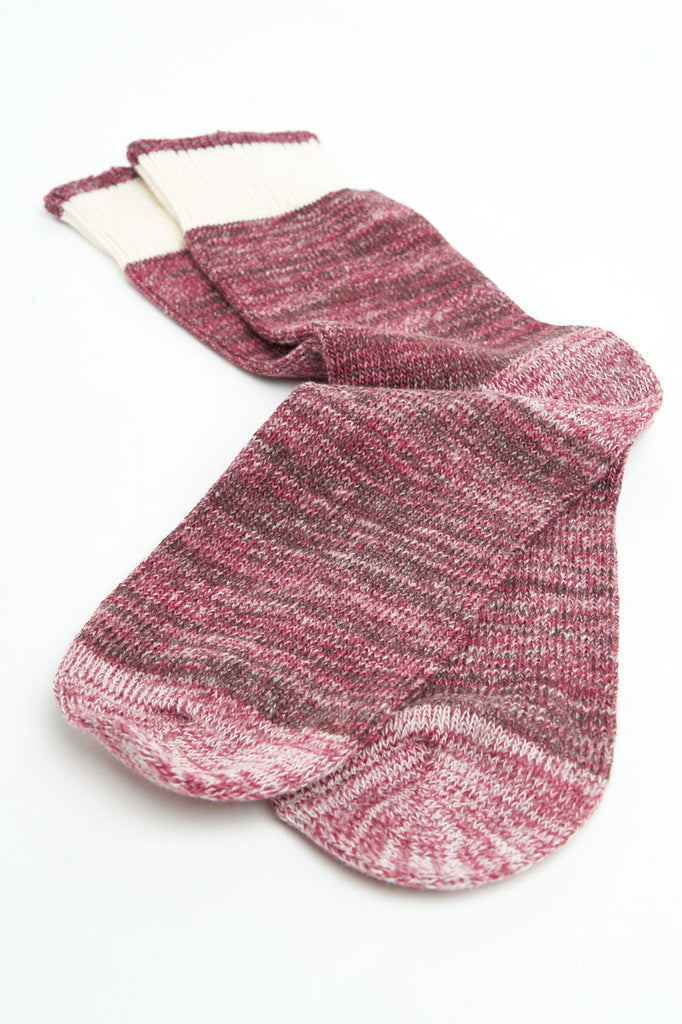 Homespun Knitwear Dustbowl Work Socks Burgundy