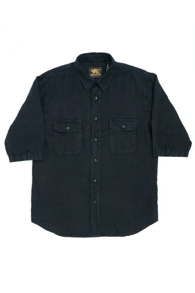 Indigofera Jeans Delkray Shirt Linen Canvas Marshall Black