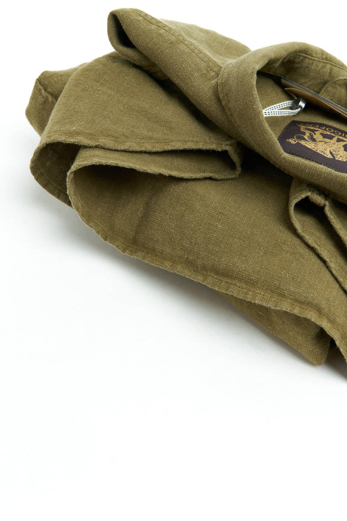 Indigofera Jeans Delray Shirt Linen Canvas Military Olive