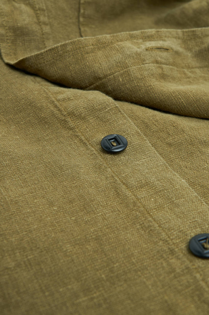 Indigofera Jeans Delray Shirt Linen Canvas Military Olive