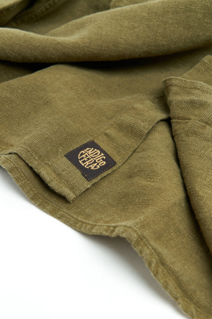 Indigofera Jeans Delray Shirt Linen Canvas Military Olive