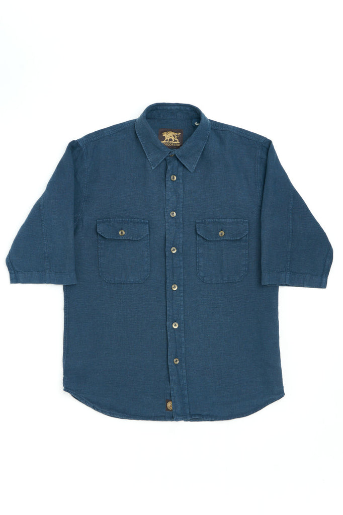 Indigofera Jeans Delray Shirt Linen Canvas Mood Indigo