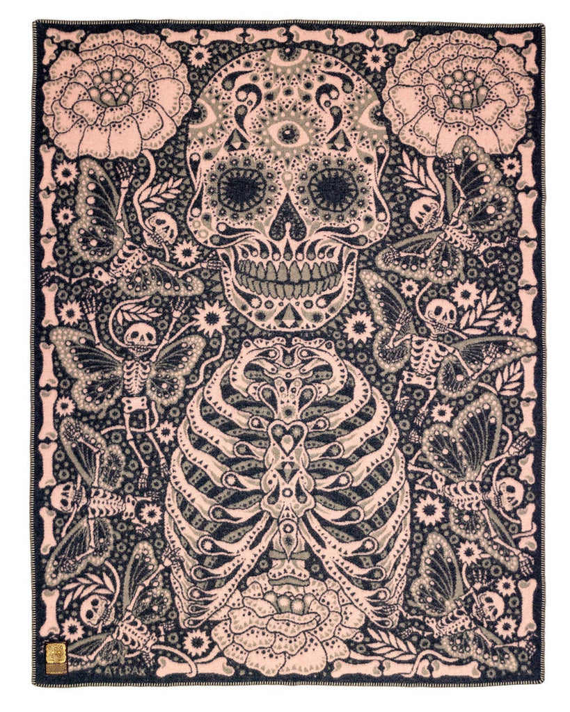 Indigofera Jeans X Björn Atldax Dia De Muertos Wool Blanket