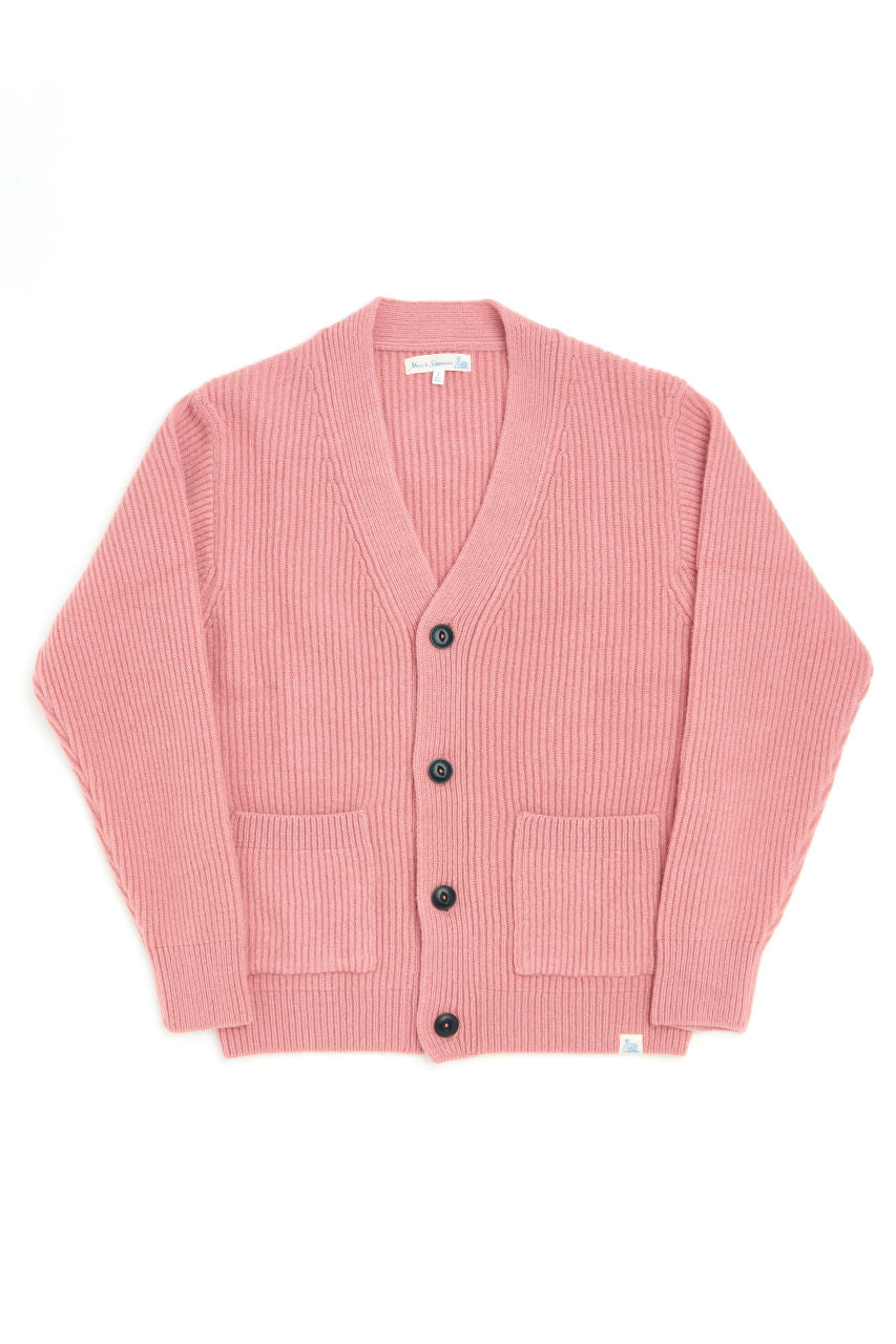 Merz b. Schwanen Relaxed Cardigan Merino/Cashmere Blend Rosewood