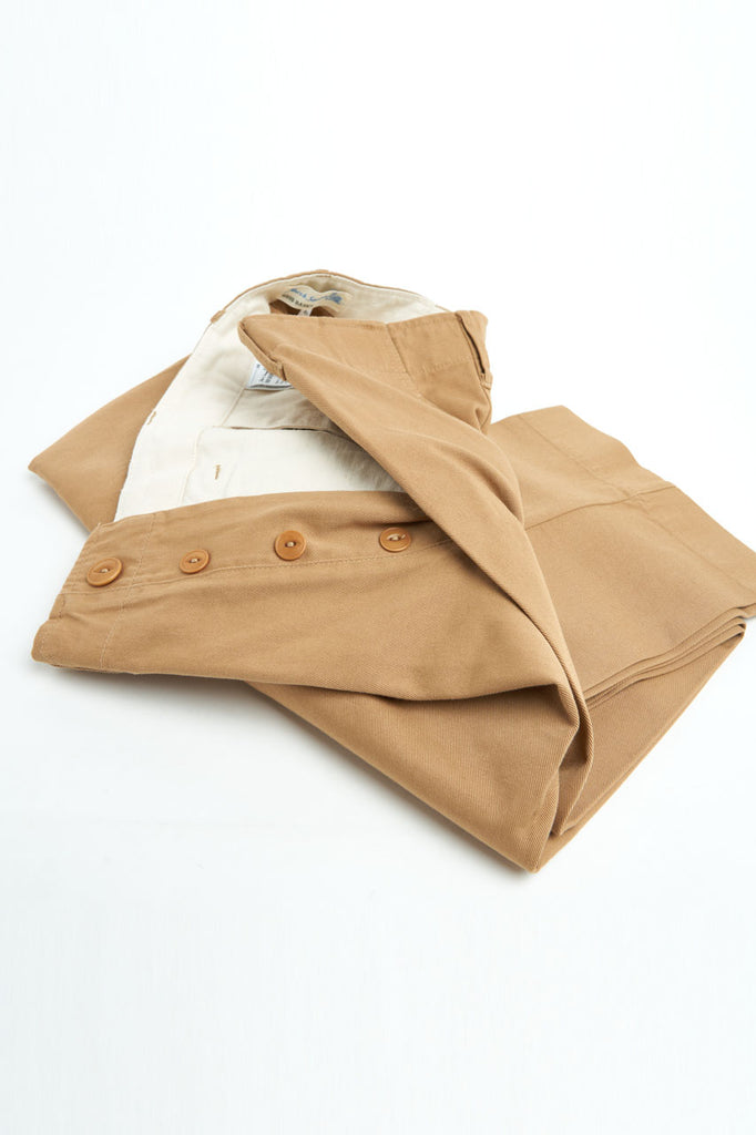 Merz b. Schwanen Relaxed Chino "01" Organic Cotton Khaki