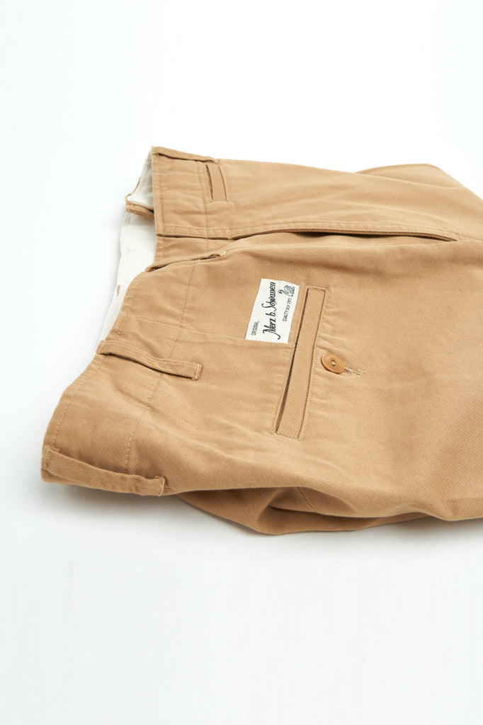 Merz b. Schwanen Relaxed Chino "01" Organic Cotton Khaki