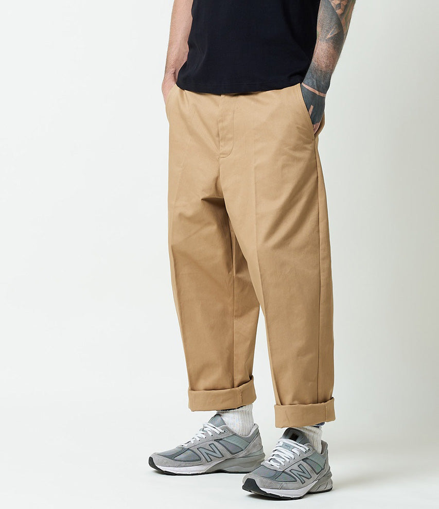 Merz b. Schwanen Relaxed Chino "01" Organic Cotton Khaki